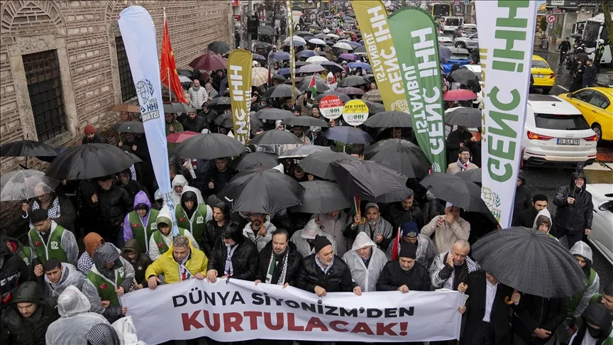 In Istanbul fand ein Protestmarsch gegen Israel und die USA statt